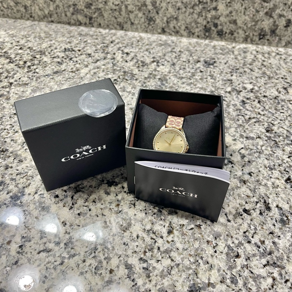 Coach Gold Watch Classic Accessories